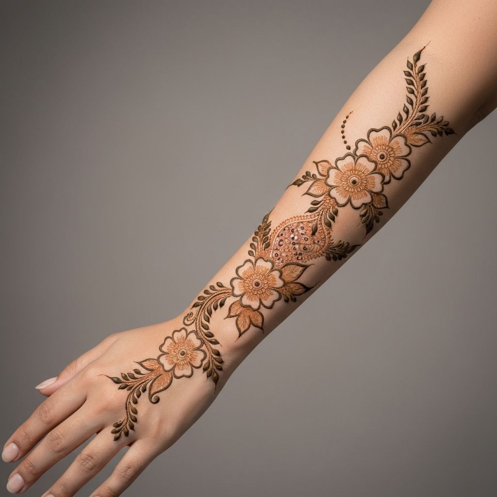 Arm henna design
